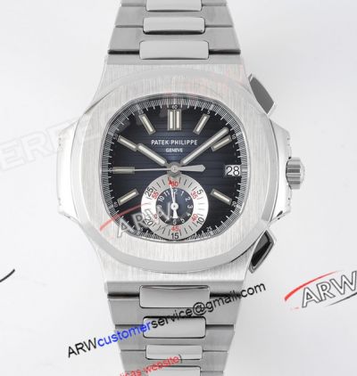 PPF Best Replica Patek Philippe Nautilus 5980 Blue Dial Stainless Steel 40.5mm Watch